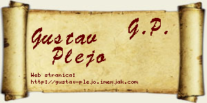 Gustav Plejo vizit kartica